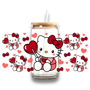 Hello Kitty Hearts Plastic or Glass Tumbler