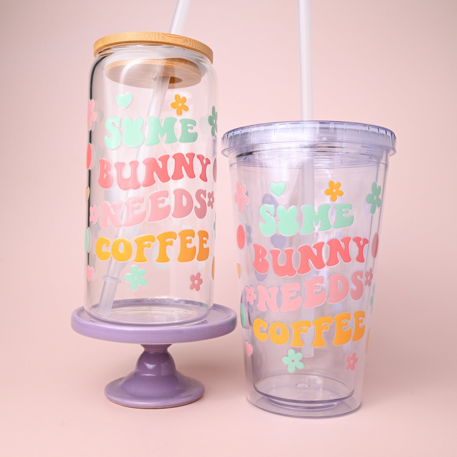 Some Bunny Needs Coffee Plastic or Glass Tumbler