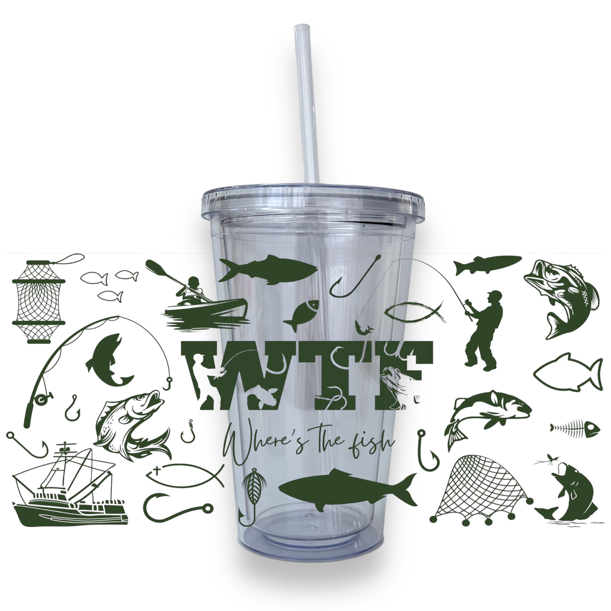 Where Is The Fish Plastic or Glass Tumbler