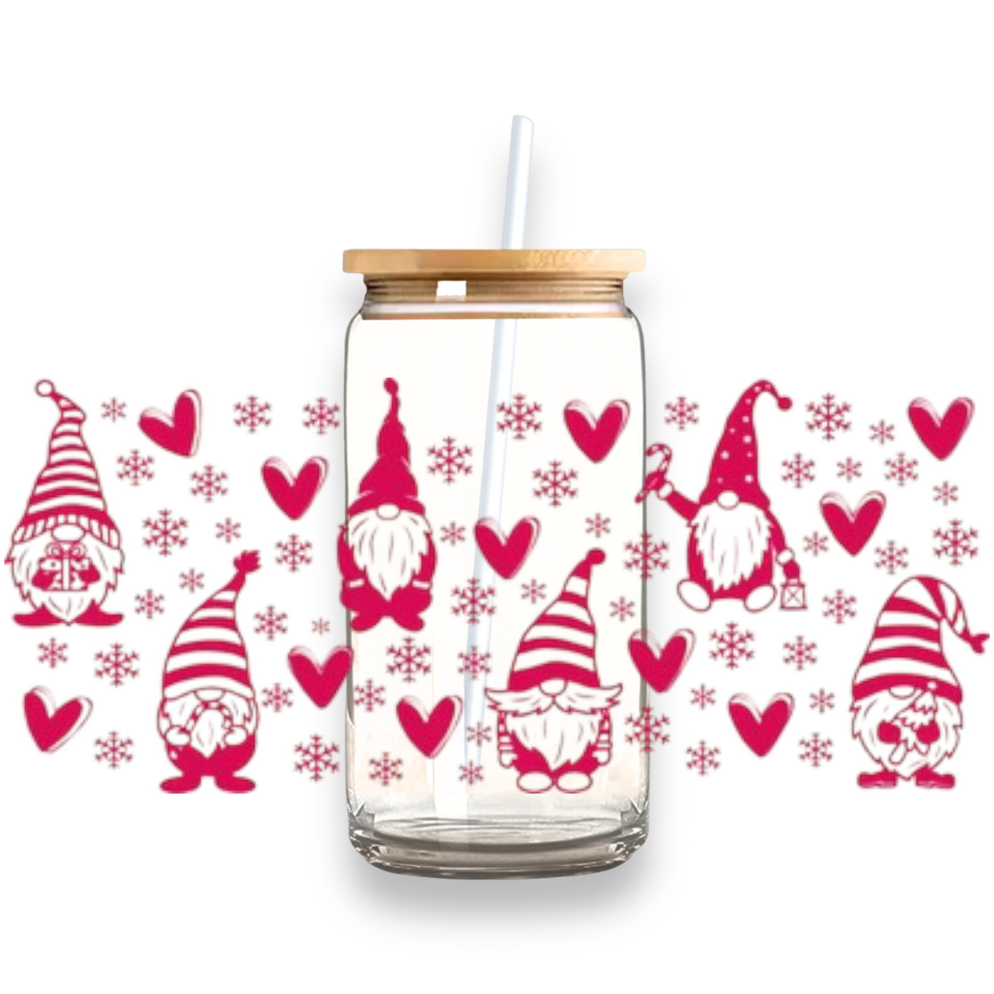 Pink Gnome Plastic or Glass Tumbler