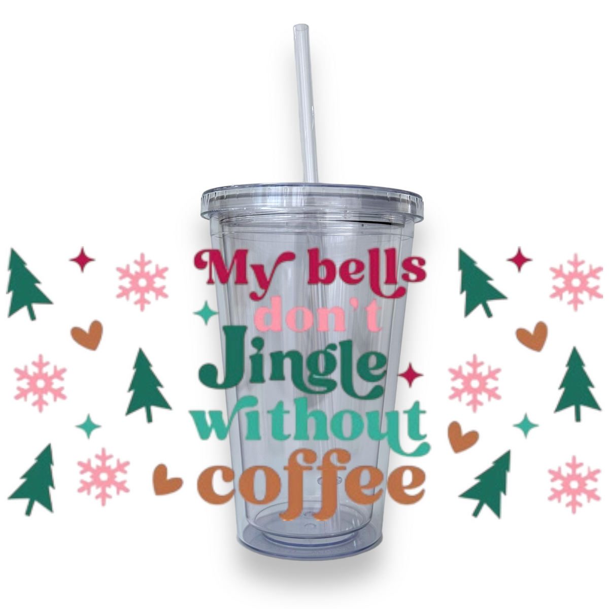 Bells Don't Jingle Without Coffee Plastic or Glass Tumbler