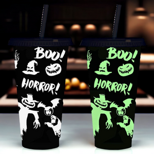 Halloween Glow in The Dark Plastic Tumbler