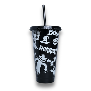 Halloween Glow in The Dark Plastic Tumbler