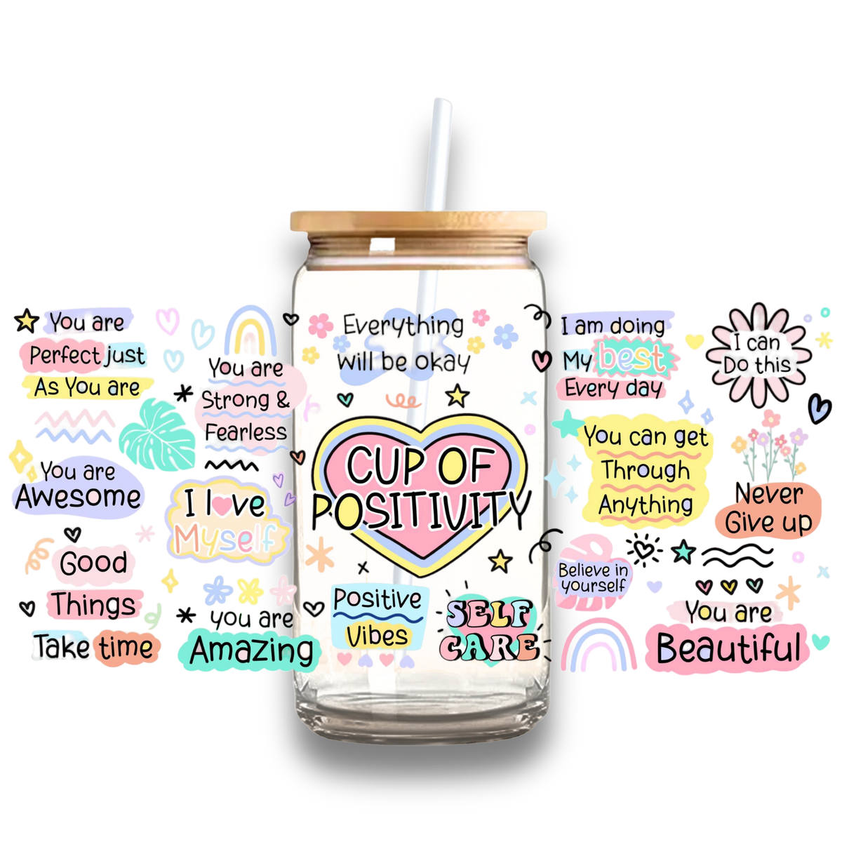 Cup of Positivity Plastic or Glass Tumbler