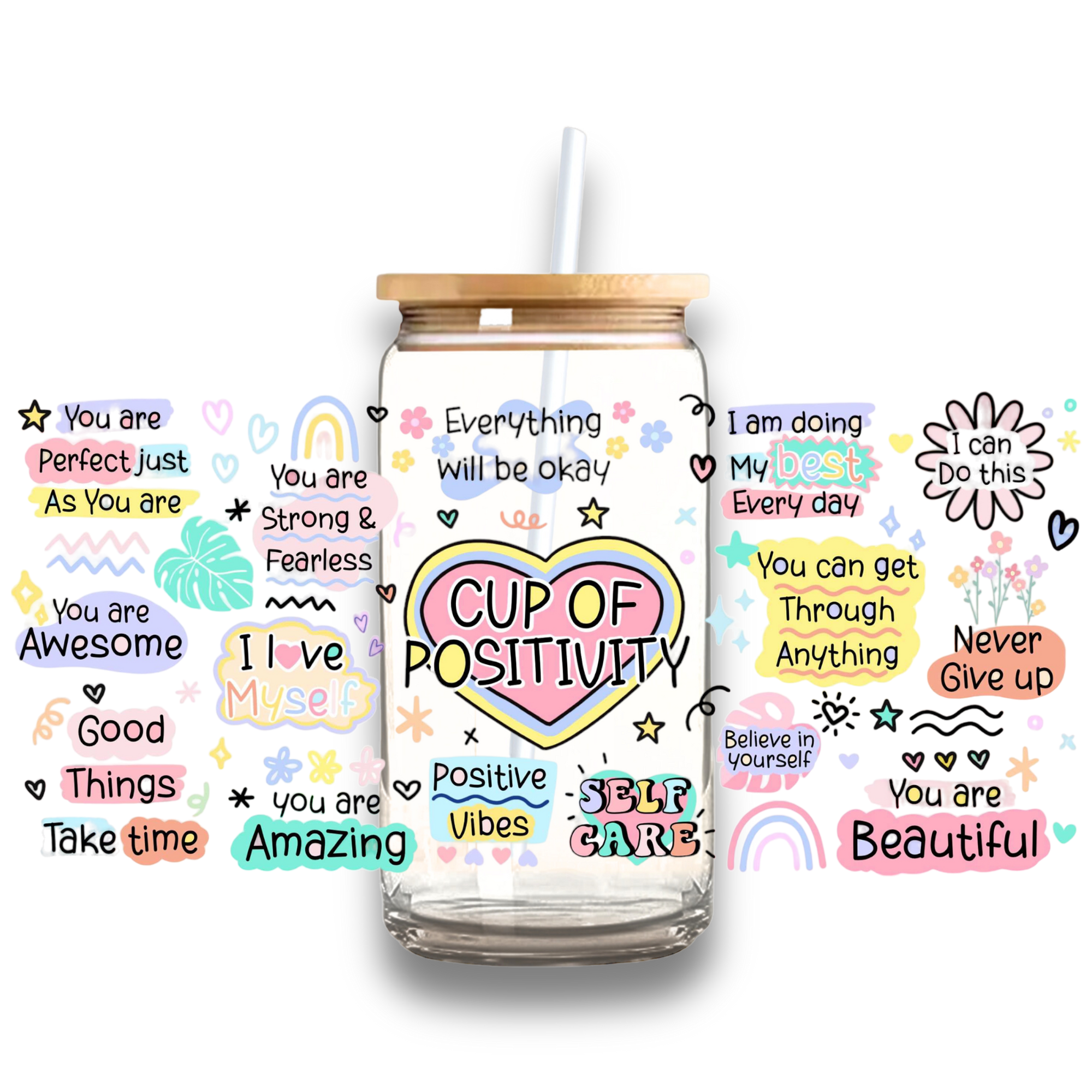 Cup of Positivity Plastic or Glass Tumbler