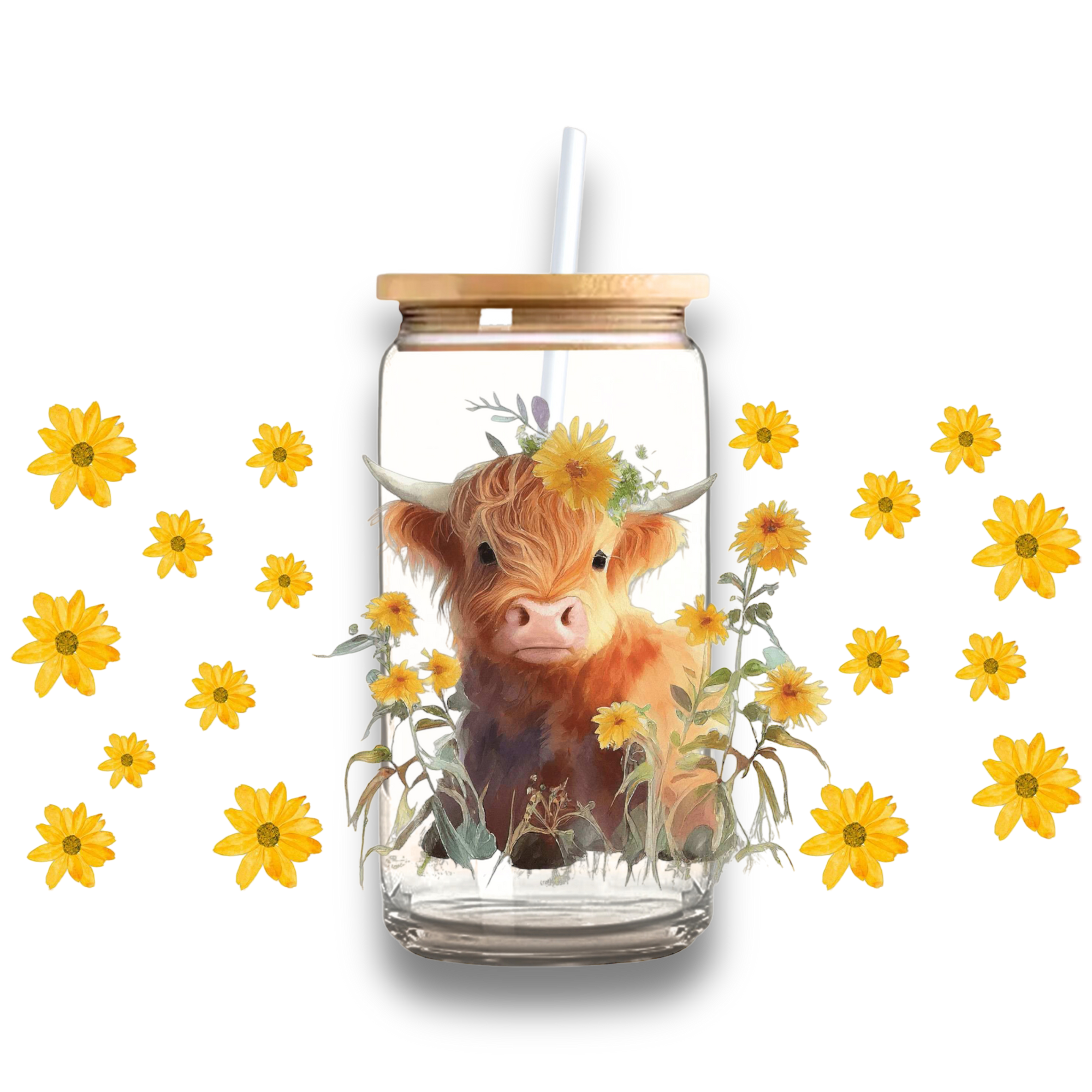 Highland Cow Plastic or Glass Tumbler