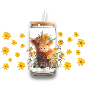 Highland Cow Plastic or Glass Tumbler