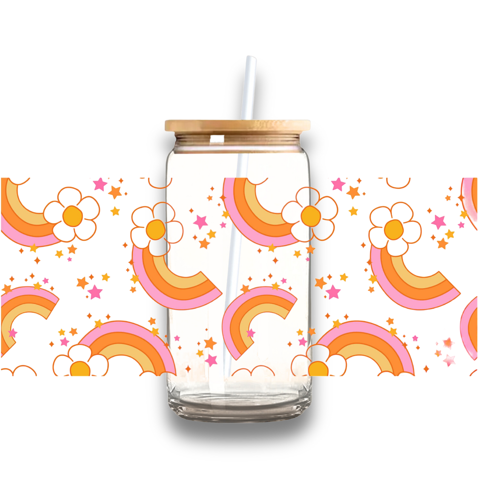 Retro Rainbow Glass Tumbler