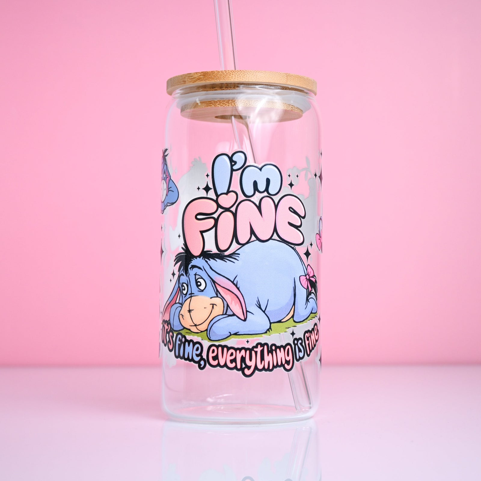 I'm Fine It's Fine Eeyore Tumbler
