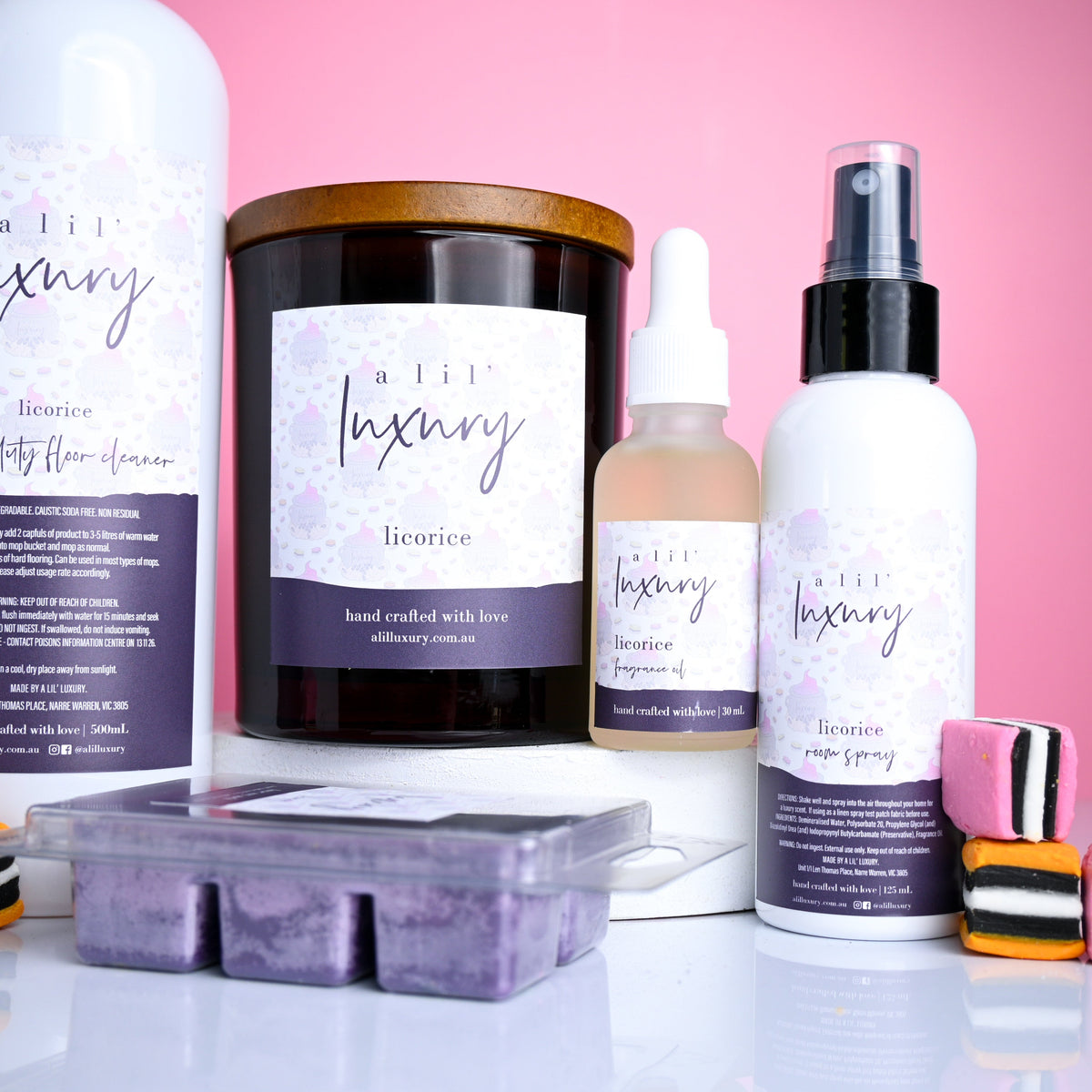 Licorice Scented Home Fragrance Products by A Lil Luxury