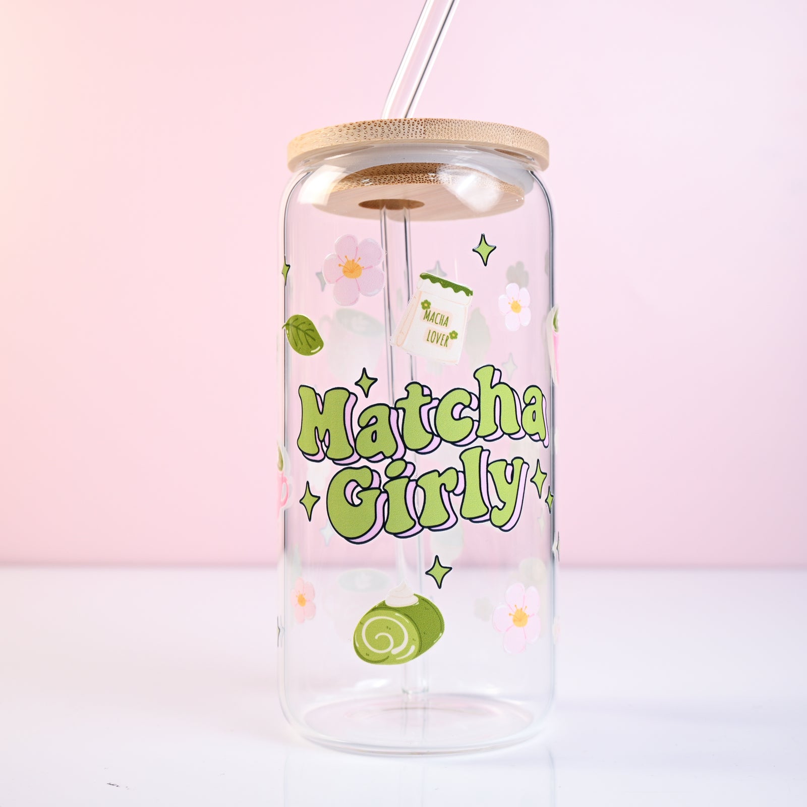 Matcha Girly Plastic or Glass Tumbler