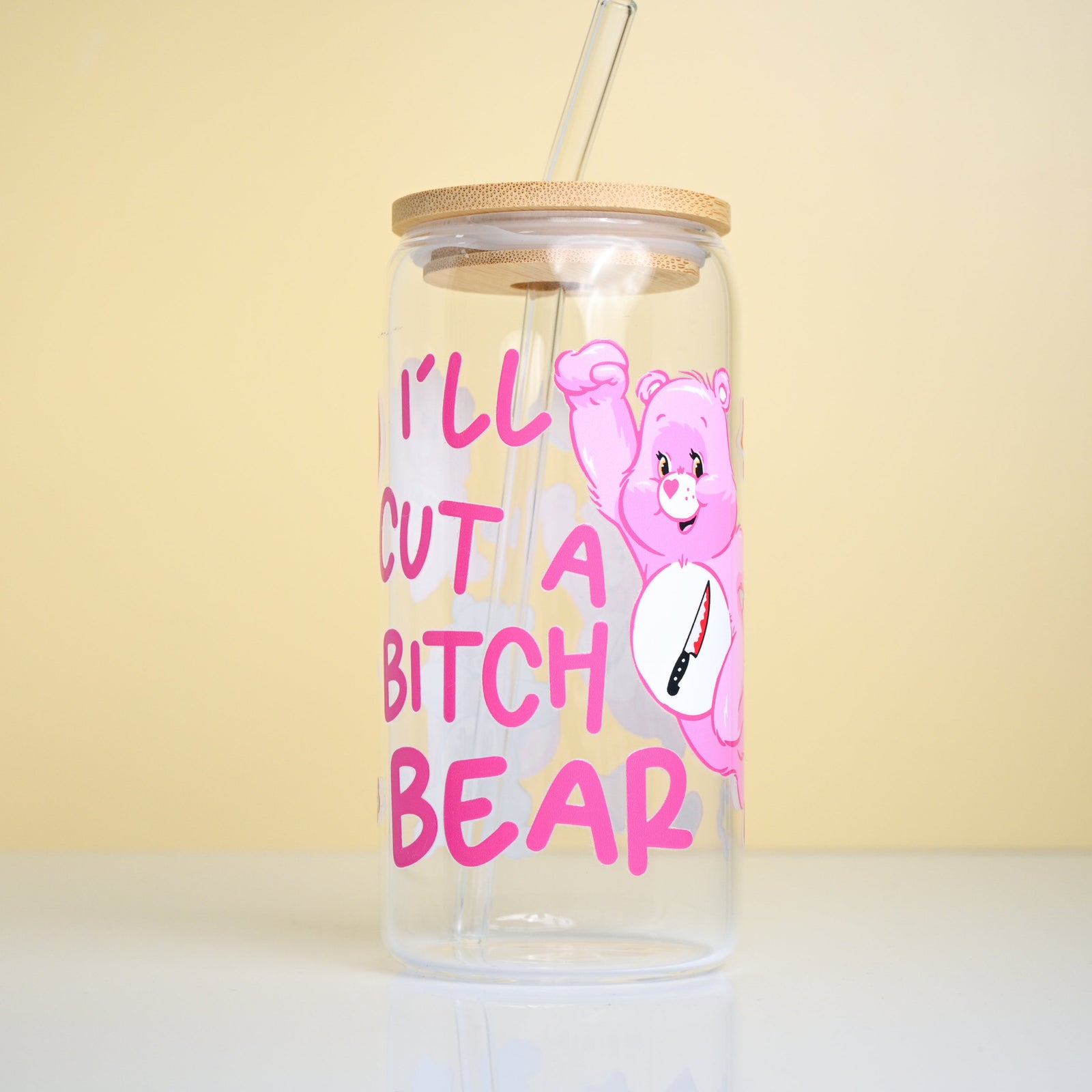 Naughty Bear Glass Tumbler by A Lil Luxury
