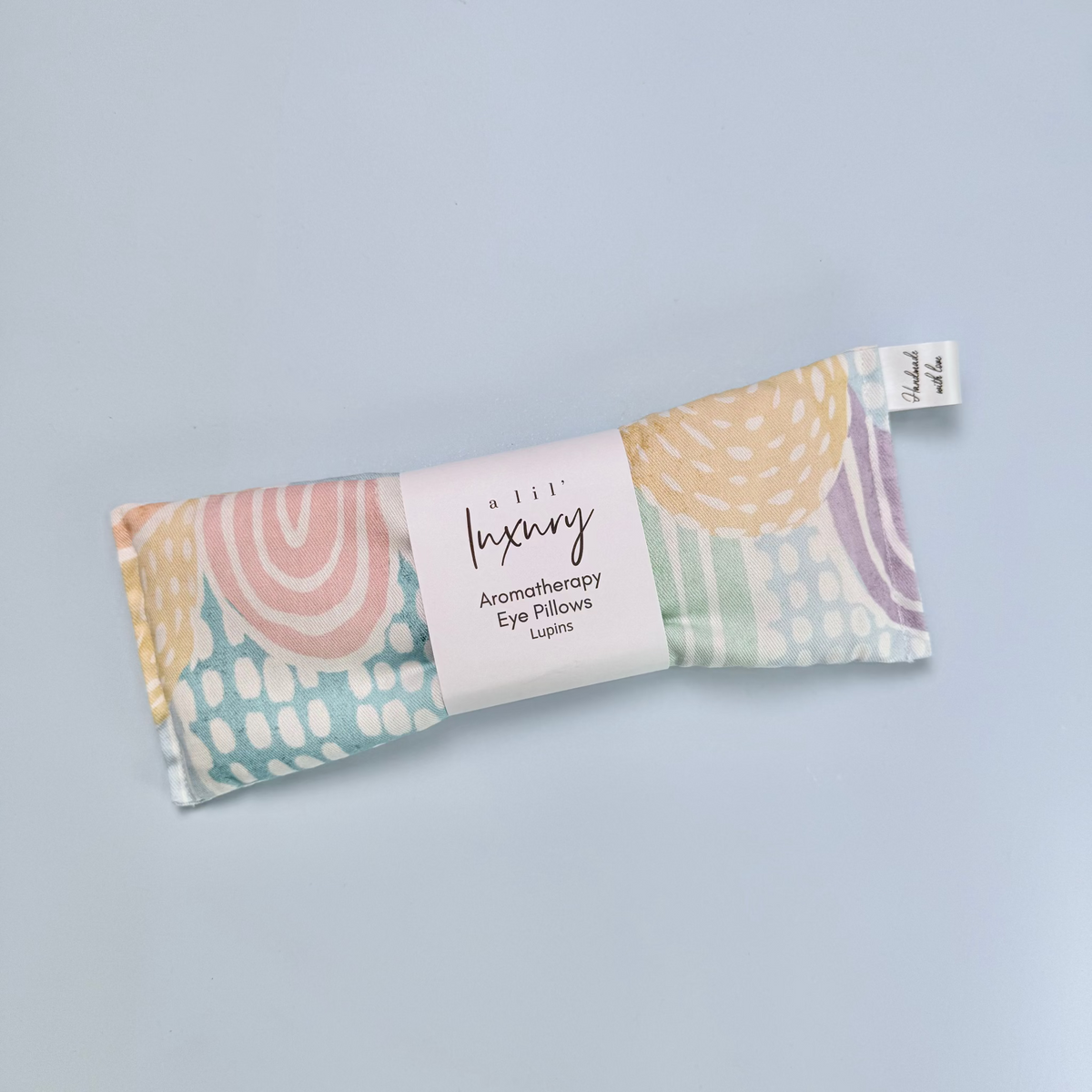 Lupin Eye Pillow with Pastel Rainbows
