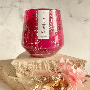 Pink Soy Wax Speckled Jar - A Lil Luxury