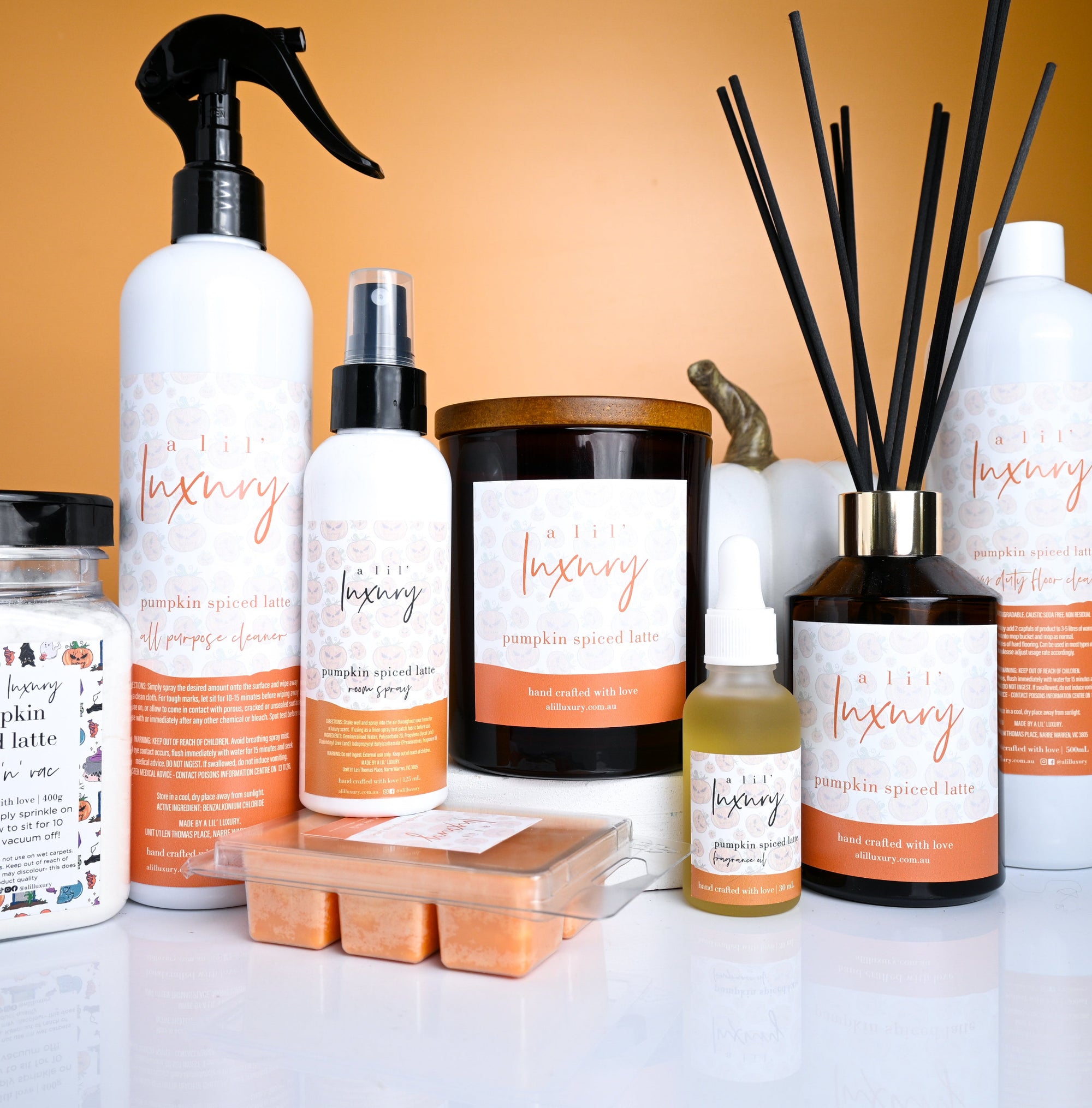 Pumpkin Spiced Latte Cleaning & Home Fragrance Range