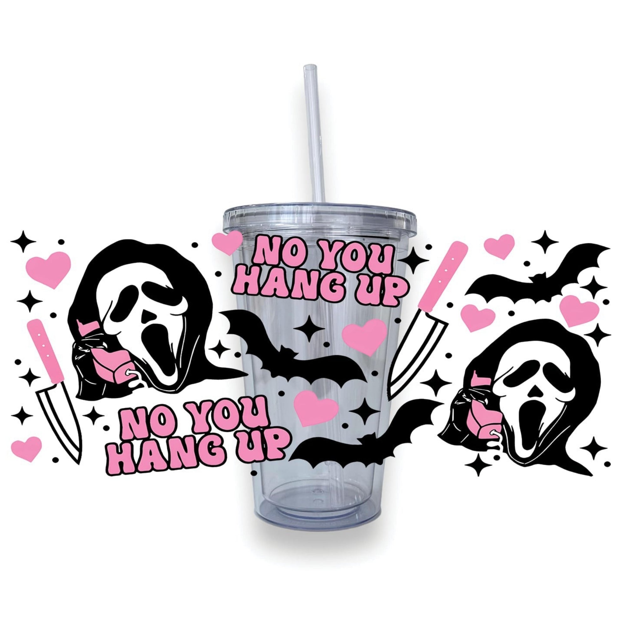 Scream Movie Plastic Tumbler
