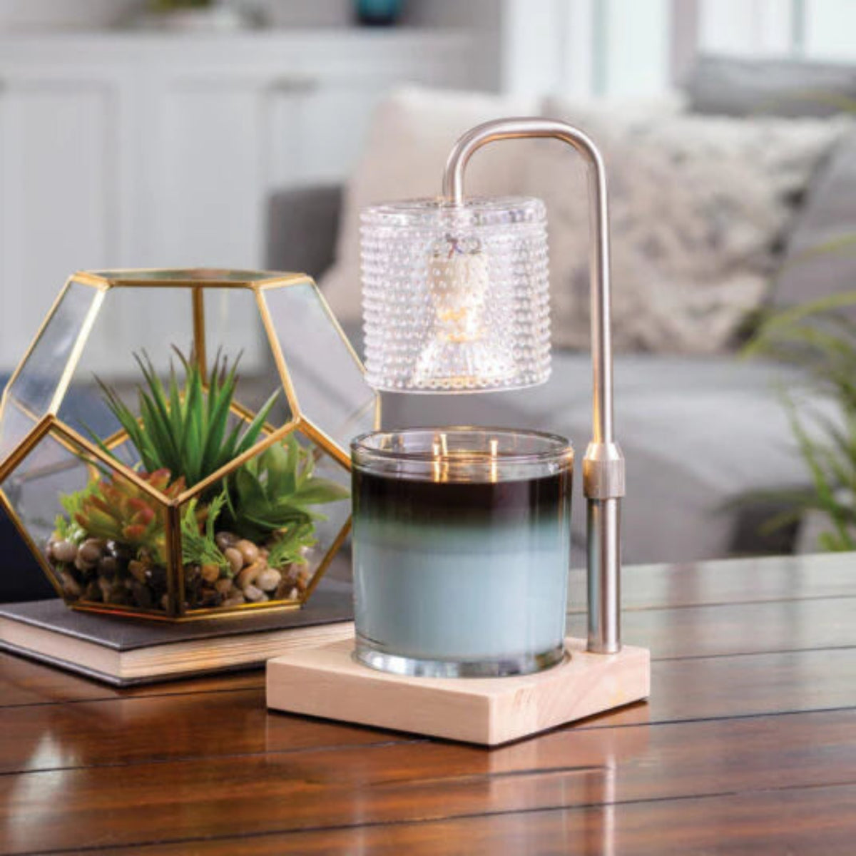Silver Hobnail Candle Warmer Lamp from A Lil Luxury