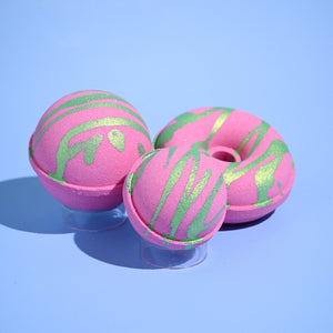 Standard Donut Bath Bomb in Sweet Pea Scent - A Lil Luxury
