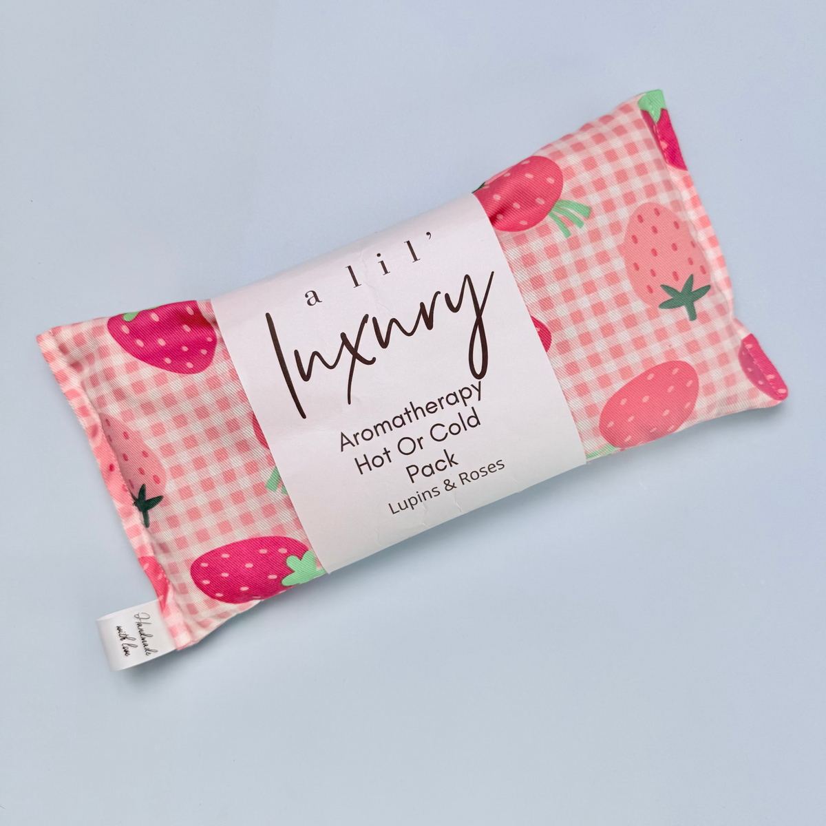 Lupin Heat Pack Strawberries and Gingham with Roses