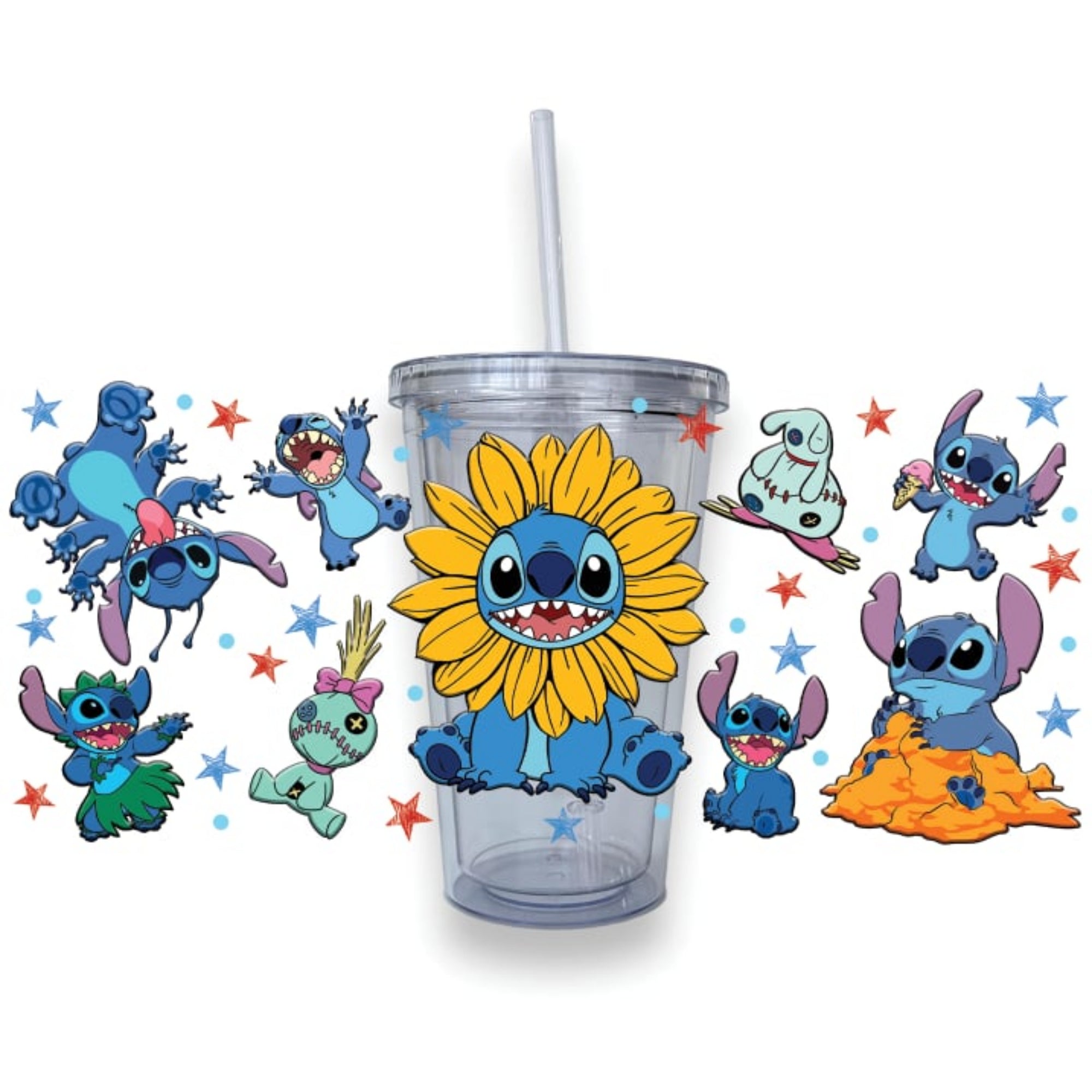 Stitch Sunflower Tumbler by A Lil Luxury