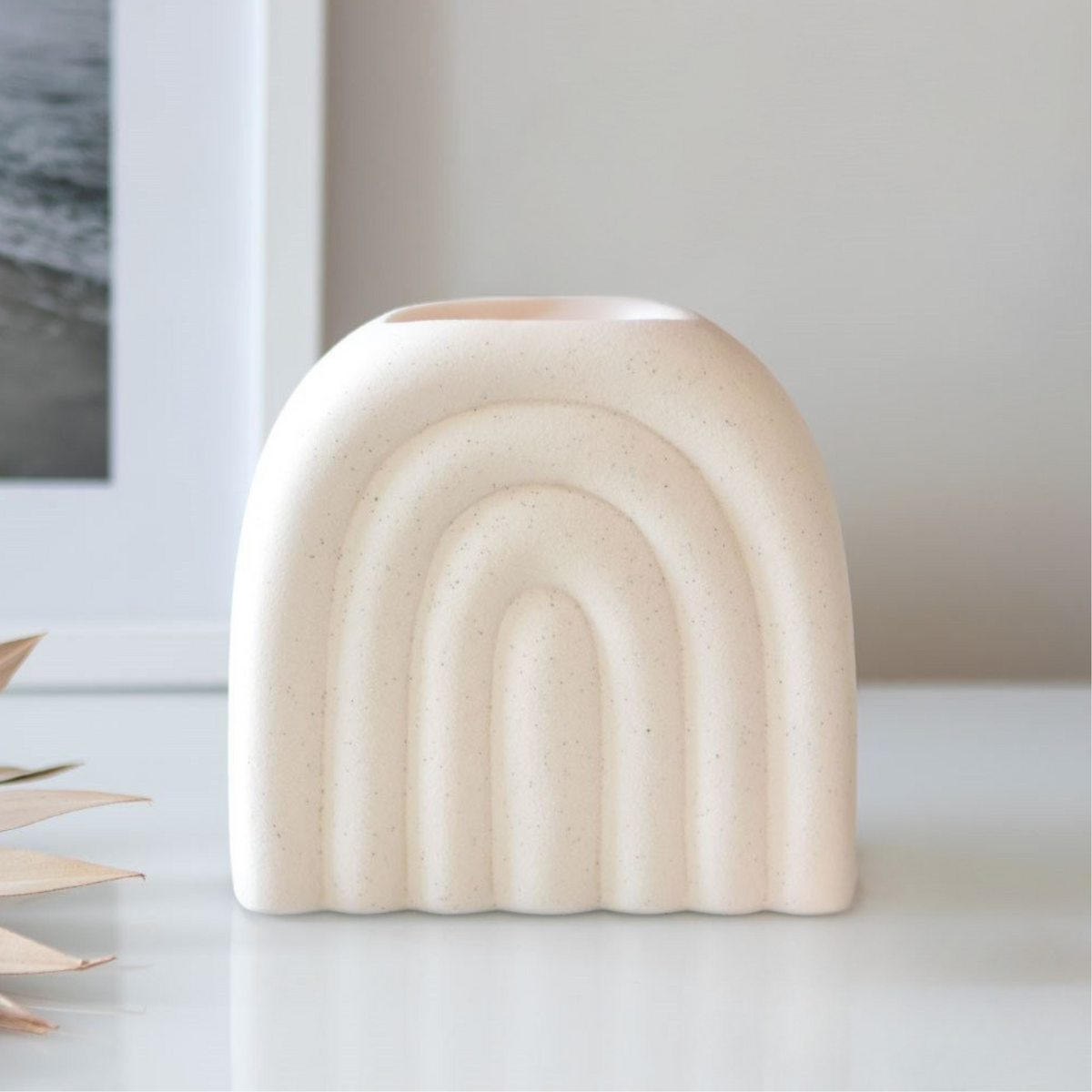 Speckled Cream Arch Tealight Warmer