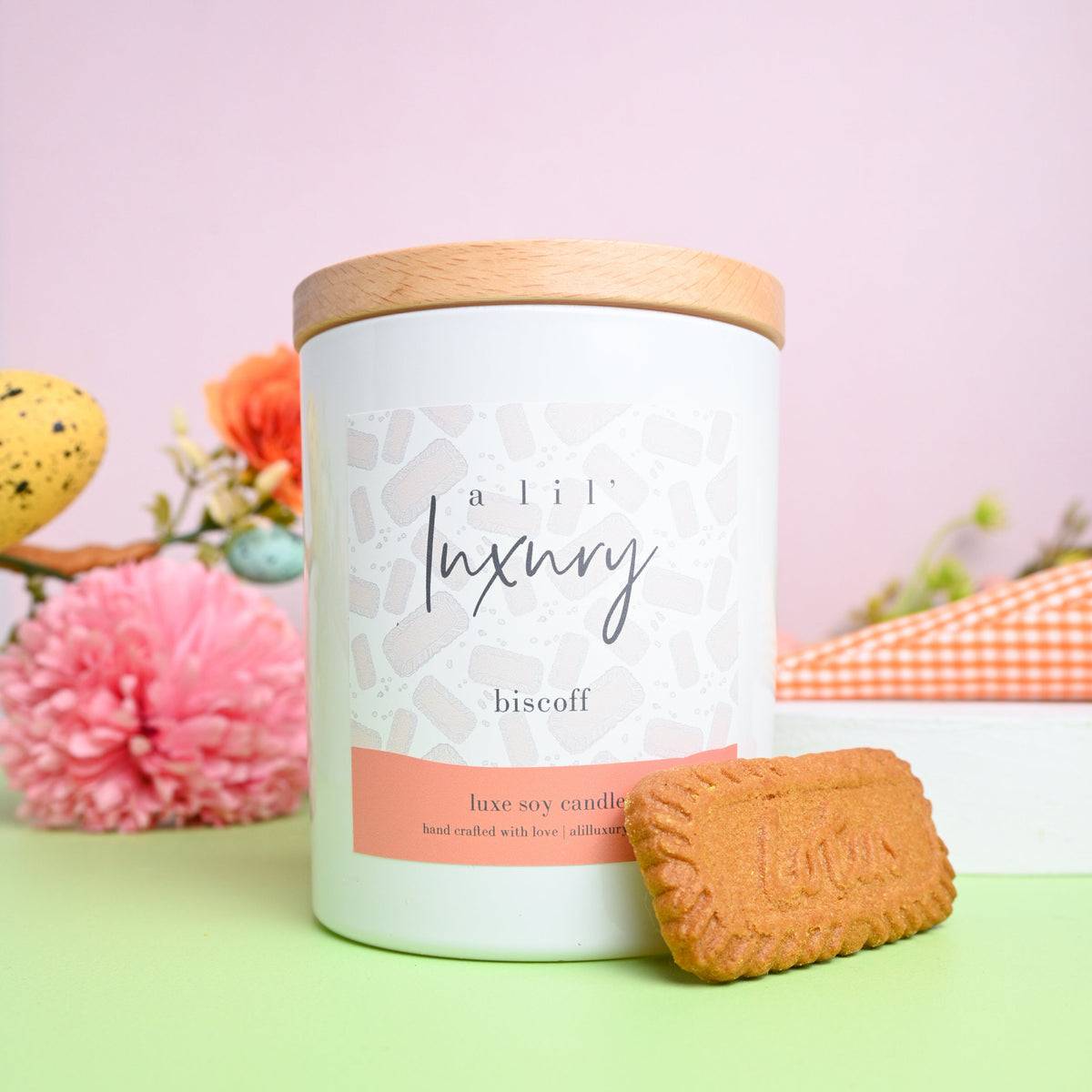 soy candles melbourne made, inspired by biscoff