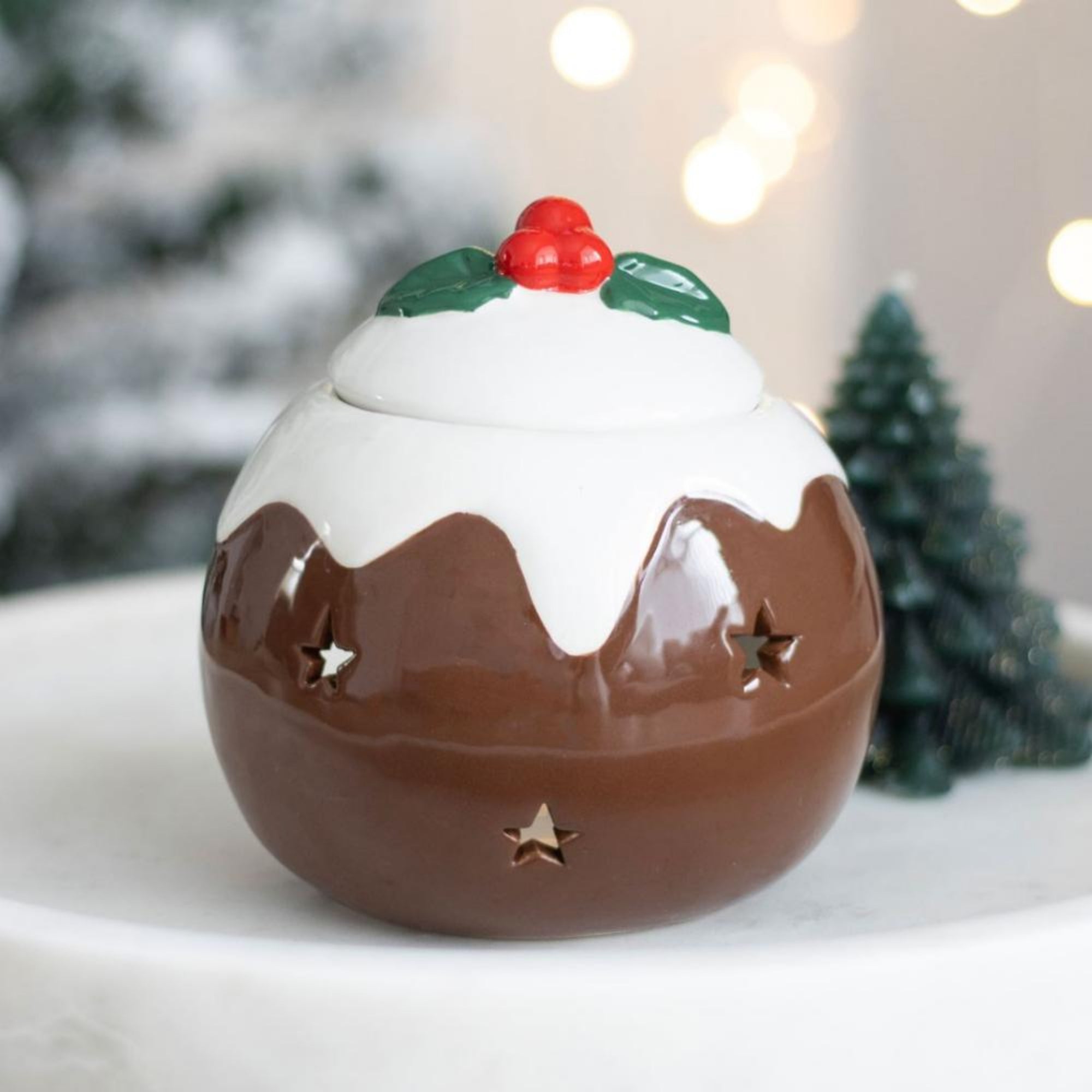 christmas pudding tealight burner