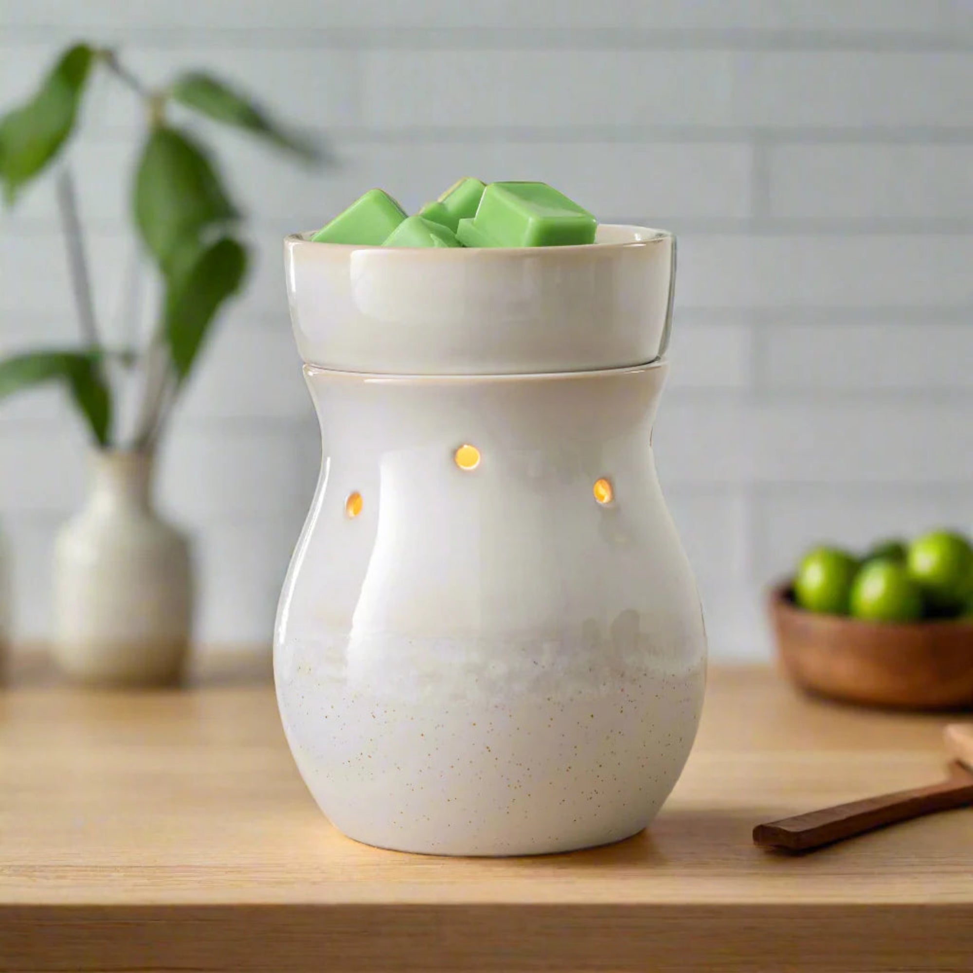 frosted farmhouse wax melt warmer
