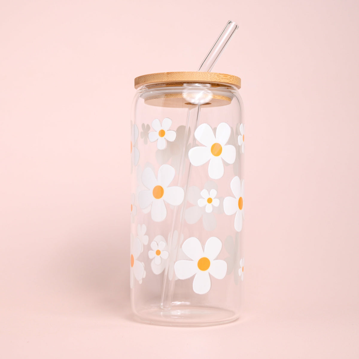 Daisy Holographic Glass Tumbler