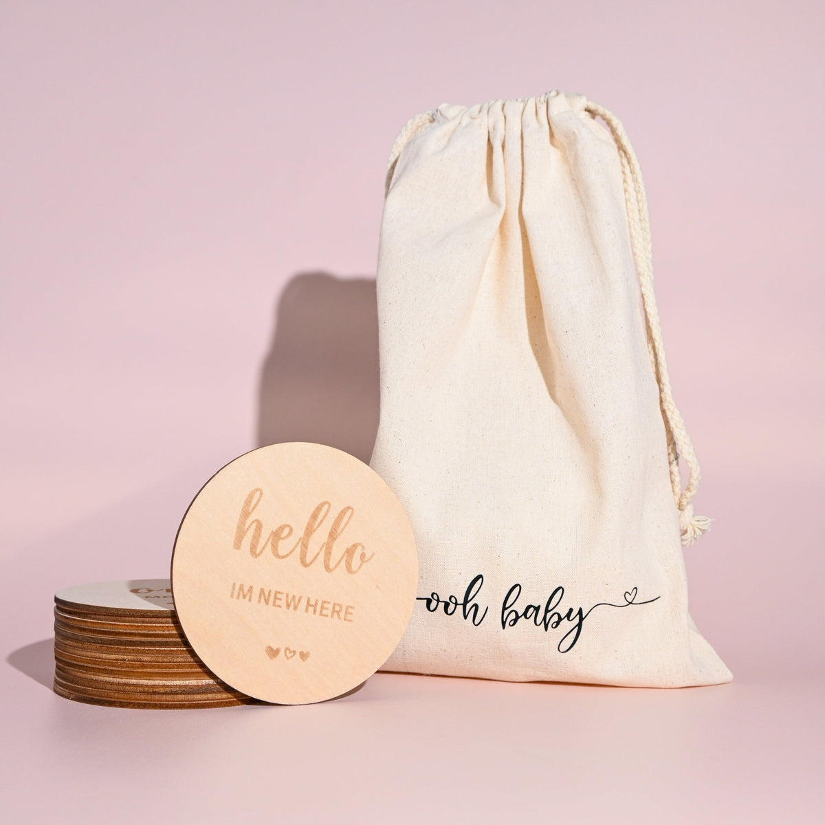 Hearts Milestone Baby Discs