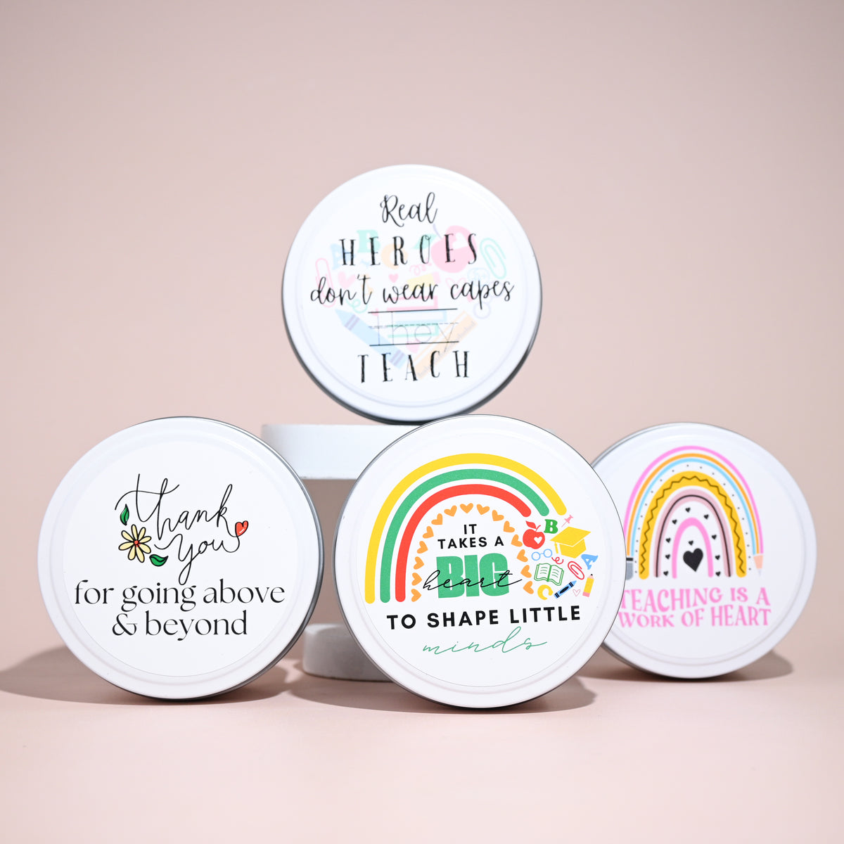 Teacher Large Tin Candle