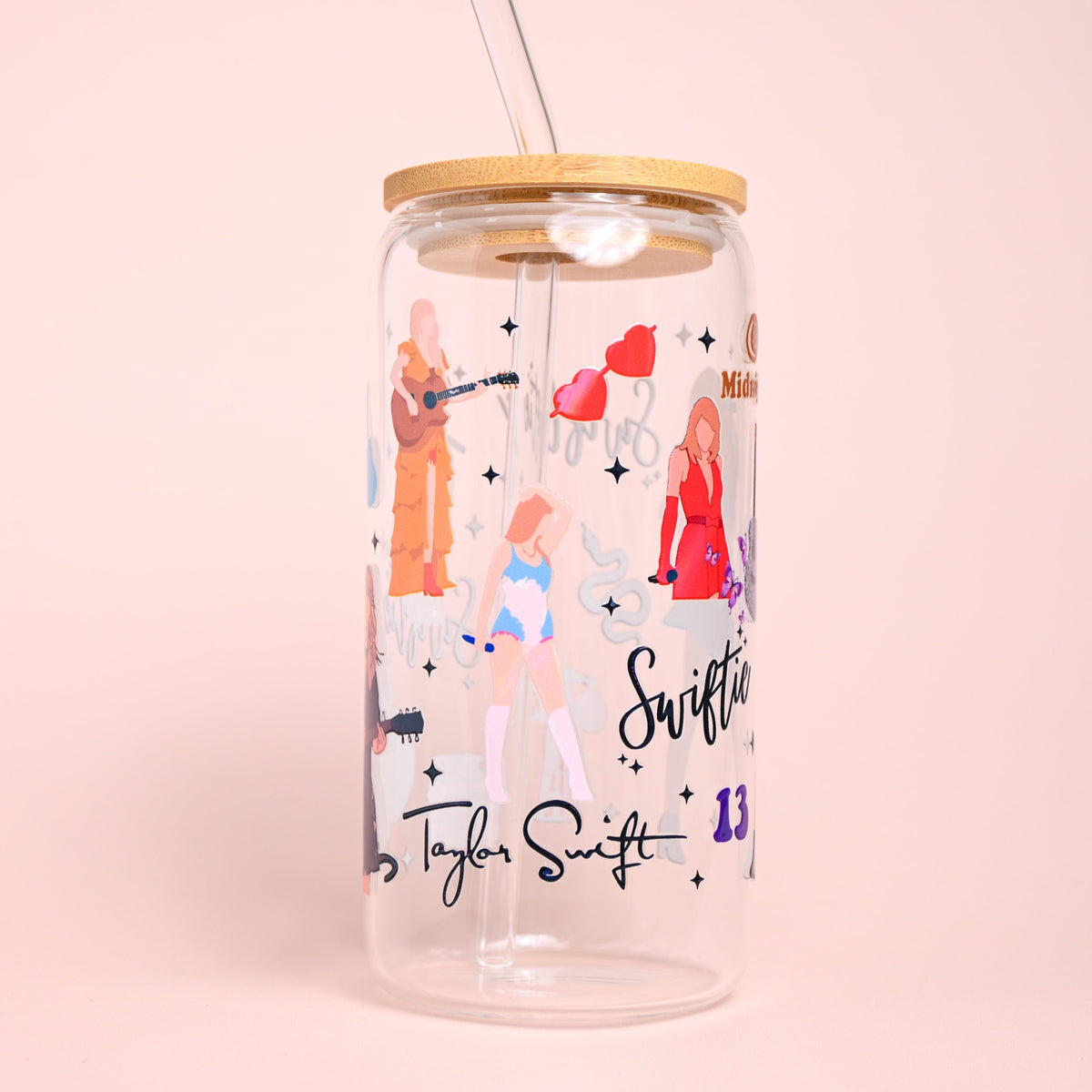 Tay Tay Holographic Glass Tumbler