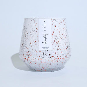 white Soy Wax Speckled Jar - A Lil Luxury