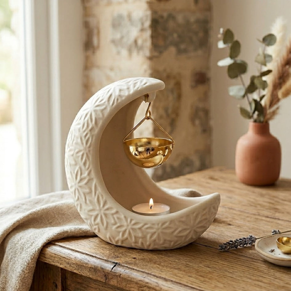Crescent Moon Oil Burner