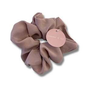 Babu Pink Hair Scrunchies - A Lil Luxury