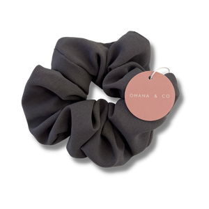 Charcoal Hair Scrunchies - A Lil Luxury