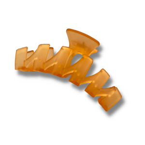 Clear Orange Zig Zag Claw Clip - A Lil Luxury