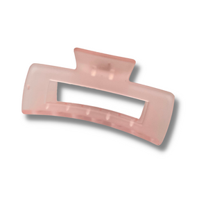 Clear Pink Rectangle Hair Claw Clip - A Lil Luxury