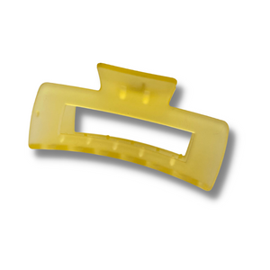 Clear Yellow Rectangle Hair Claw Clip - A Lil Luxury