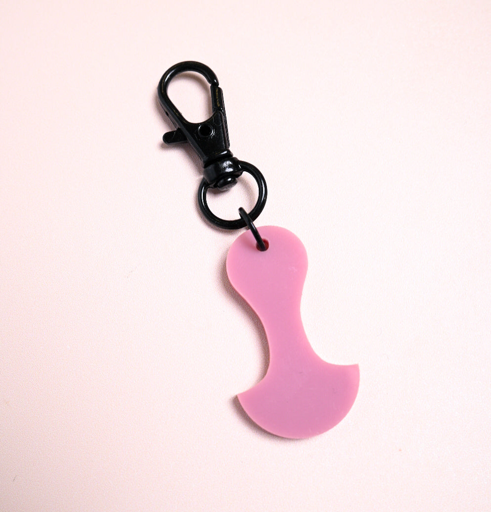 Dusty rose Trolley Token Keyring - A Lil Luxury