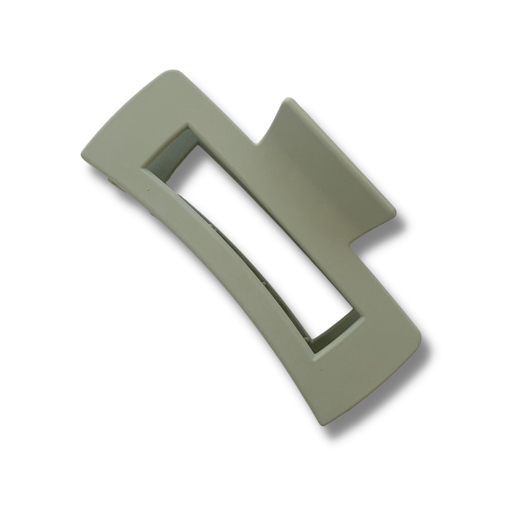 Grey Slate Rectangle Hair Claw Clip - A Lil Luxury