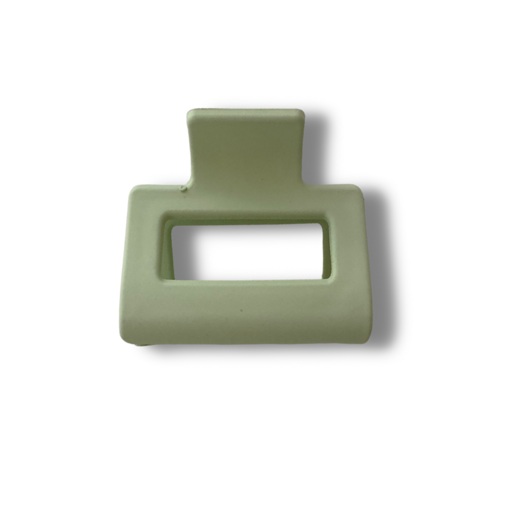 Matte Green Rectangle Mini Hair Clip - A Lil Luxury