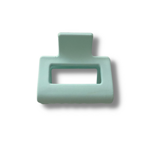 Matte Mint Rectangle Mini Hair Clip - A Lil Luxury