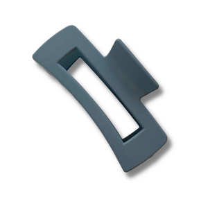Matte Teal Rectangle Hair Claw Clip - A Lil Luxury