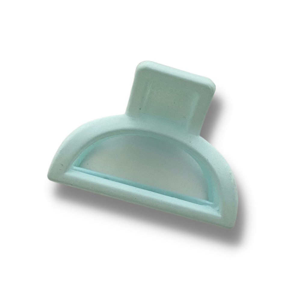 Mint Blue Half Circle Mini Hair Clip - A Lil Luxury