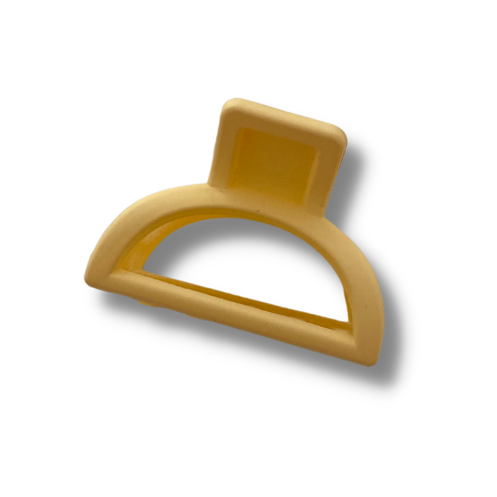 Mustard Half Circle Mini Hair Clip - A Lil Luxury