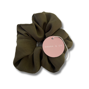 Olive Hair Scrunchies - A Lil Luxury