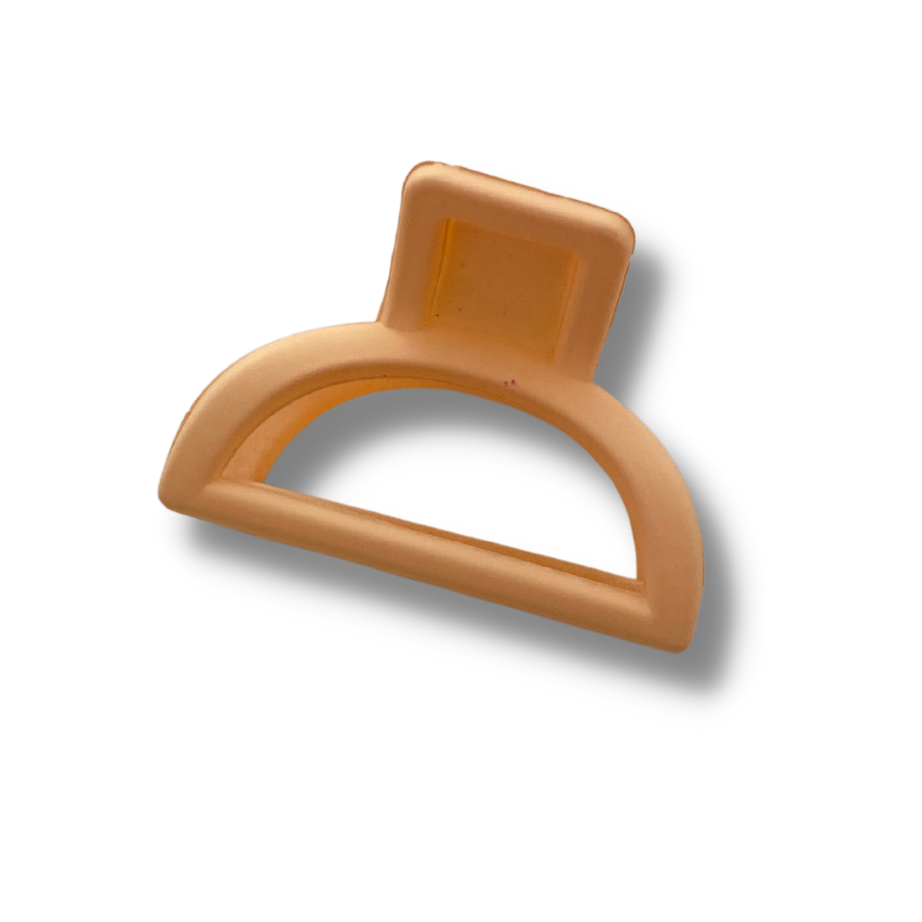 Orange Half Circle Mini Hair Clip - A Lil Luxury