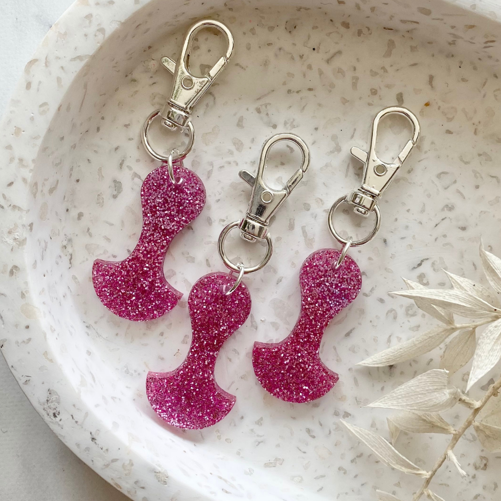 Pink Glitter Trolley Token - A Lil Luxury