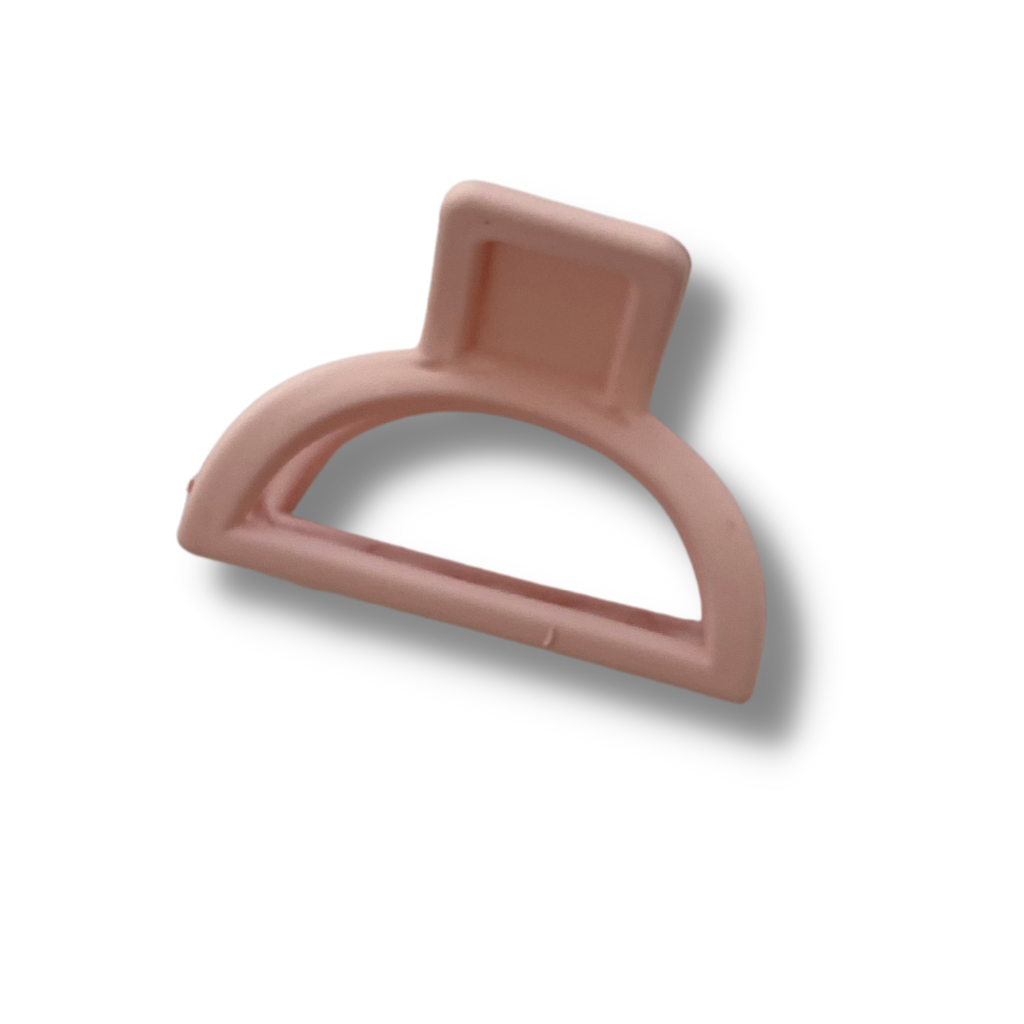 Pink Half Circle Mini Hair Clip - A Lil Luxury